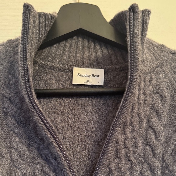 Sunday Best Charcoal Cable Knit Pullover - Picture 4 of 4